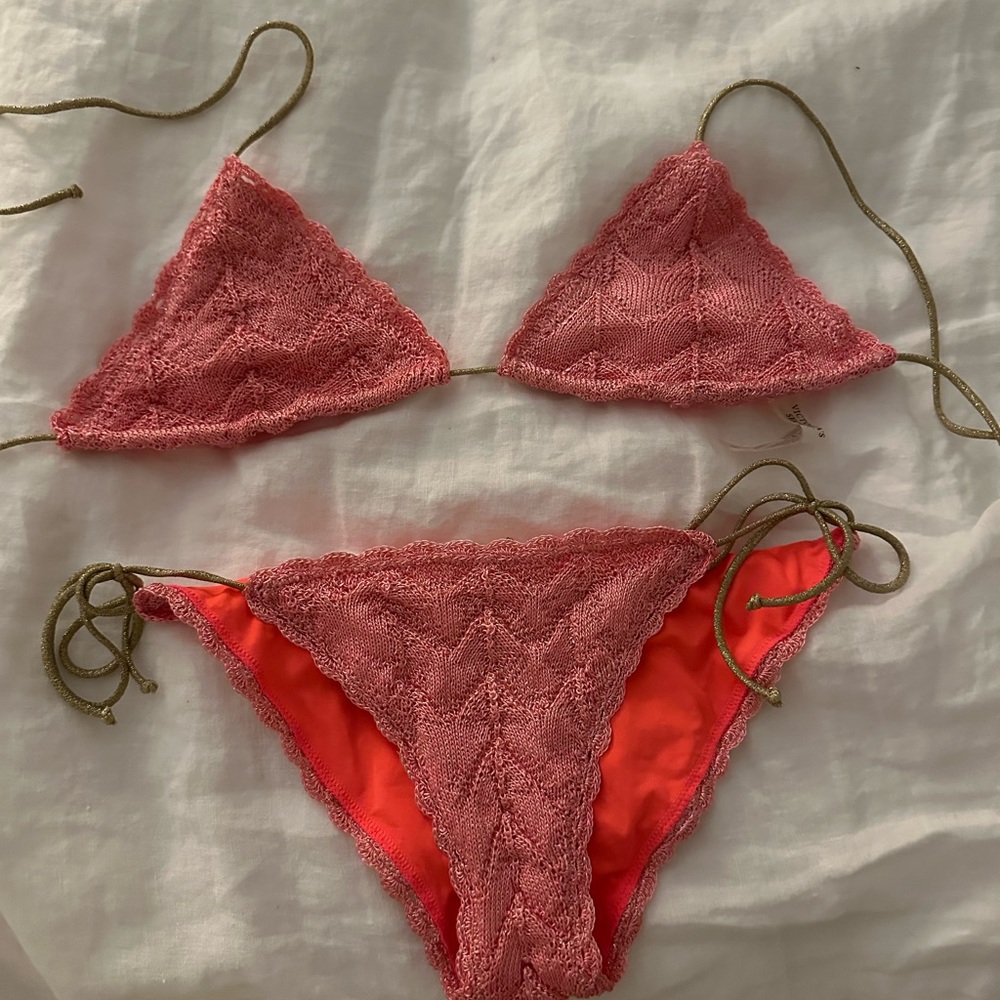 Vintage Victoria’s Secret Pink Crochet Bikini